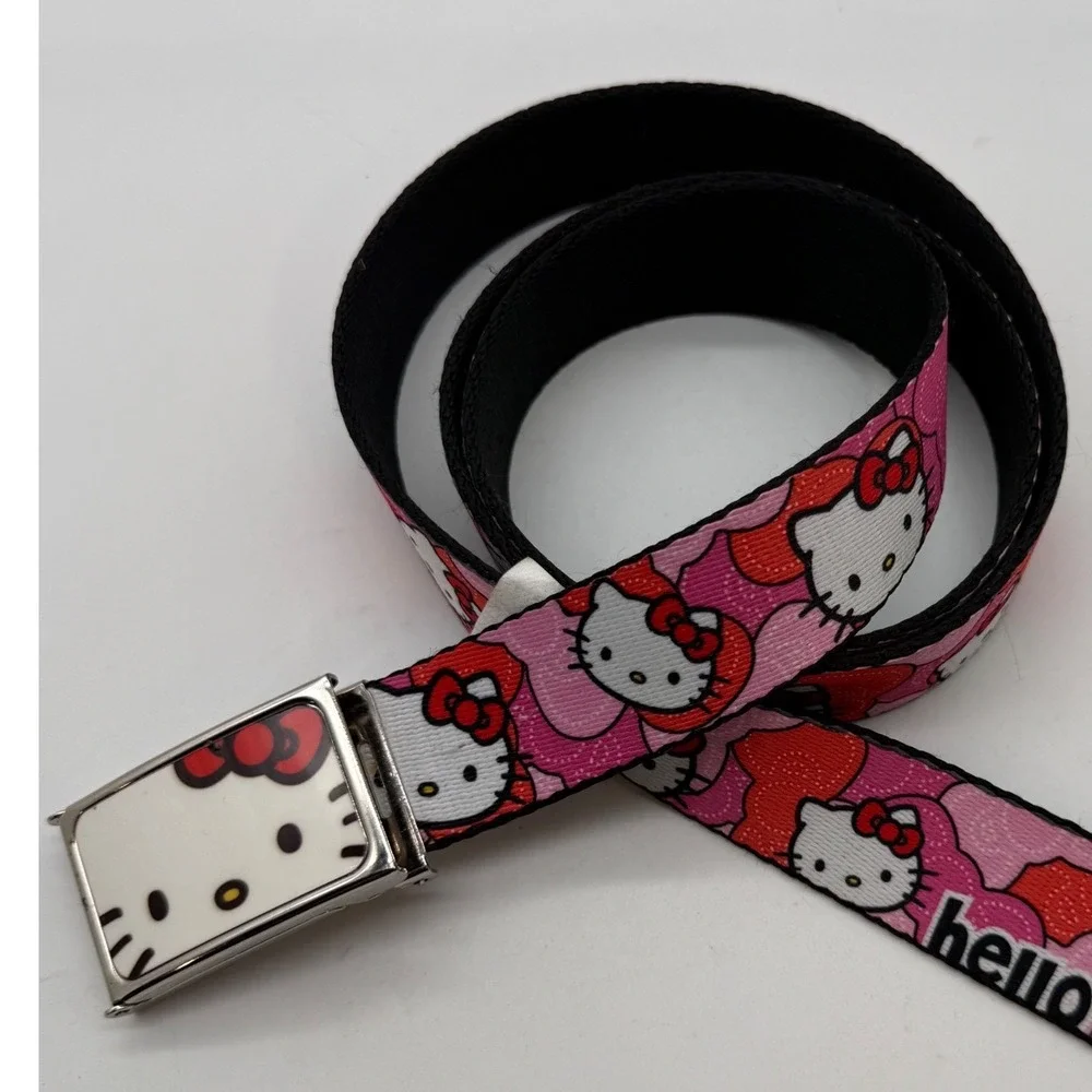 Buckle-Down Hello Kitty Pink Camo Belt Flip top Buckle Y2K USA Sanrio one size
